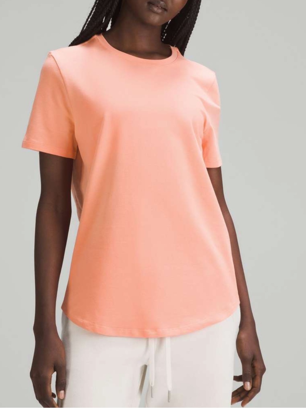 Lululemon Sz 10 Love Crewneck T-Shirt Orange Classic Athletic Casual Fall